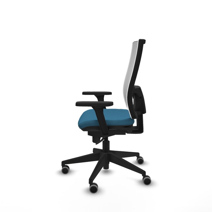 PIQUERAS Y CRESPO Silla de oficina Horna con mecanismo Sincro, Verde petróleo y Blanco PIQUERAS Y CRESPO Silla de oficina Horna con mecanismo Sincro, Verde petróleo y Blanco