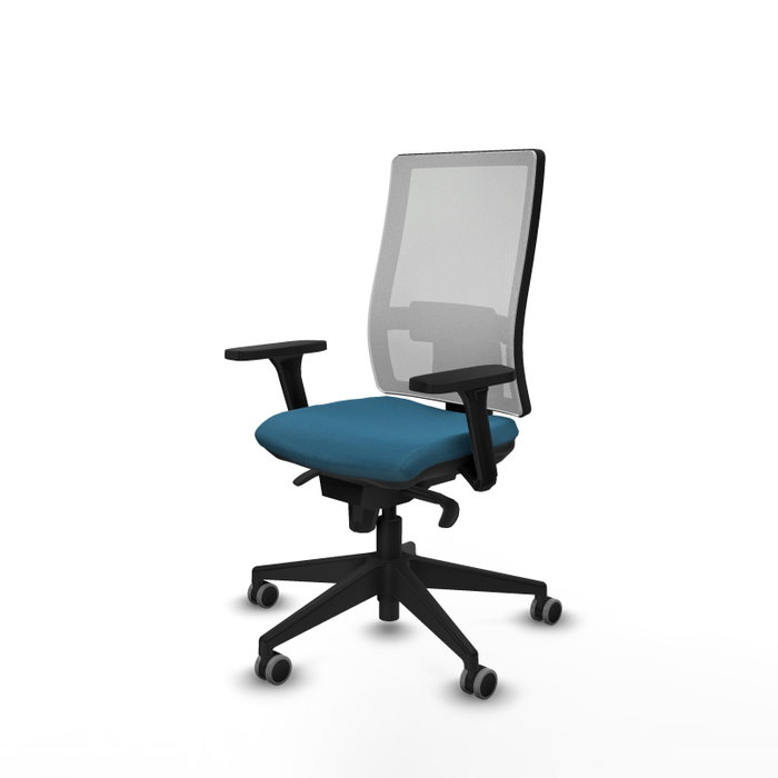 PIQUERAS Y CRESPO Silla de oficina Horna con mecanismo Sincro, Verde petróleo y Blanco PIQUERAS Y CRESPO Silla de oficina Horna con mecanismo Sincro, Verde petróleo y Blanco