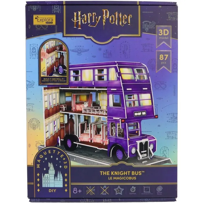 Explora Rompecabezas 3D Harry Potter - Autobús Noctámbulo 87 Piezas - Para Mayores de 8 Años - 540310