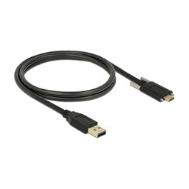 DeLOCK Cable USB A a USB 3.2 Gen 2 Type-C™ con tornillos, 1 m