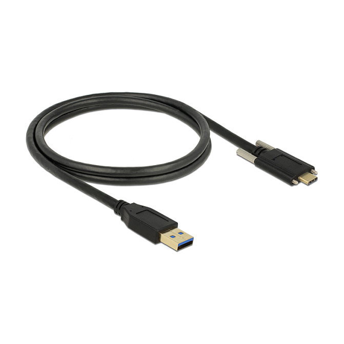 DeLOCK Cable USB A a USB 3.2 Gen 2 Type-C™ con tornillos, 1 m DeLOCK Cable USB A a USB 3.2 Gen 2 Type-C™ con tornillos, 1 m