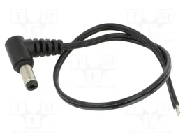 POS Cable de alimentación CC plano 2x0,5mm2 DC 5,5/2,5 angular 0,25m