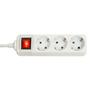 Lindy 73101 Regleta de Extensión con 3 Salidas AC Blanco