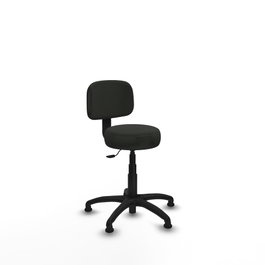 PIQUERAS Y CRESPO Silla Llanos giratoria Bali negra con base de poliamida
