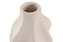 DKD Home Decor Jarrón de Gres Blanco Rugoso 10x10x18 cm