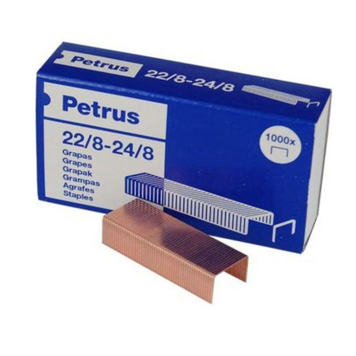 PETRUS Grapas Cobreadas 22/8-24/8 de 1000 unidades PETRUS Grapas Cobreadas 22/8-24/8 de 1000 unidades
