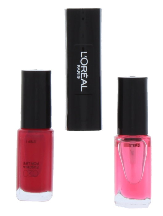 L'Oreal Paris Infallible Esmalte de uñas 2-en-1 020 Fucsia para toda la vida (Pack de 2 x 5 ml) L'Oreal Paris Infallible Esmalte de uñas 2-en-1 020 Fucsia para toda la vida (Pack de 2 x 5 ml)