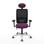 PIQUERAS Y CRESPO Silla de oficina Zulema con mecanismo Sincro/Traslack, Morado y Negro