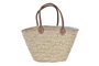 DKD Home Decor Bolso Capazo Mediterraneo Azul Rosa Seagrass 27 x 30 x 56 cm
