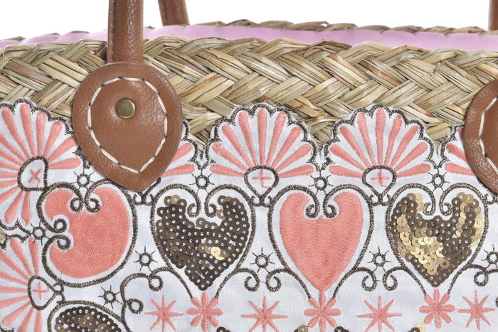 DKD Home Decor Bolso Capazo Mediterraneo Azul Rosa Seagrass 27 x 30 x 56 cm DKD Home Decor Bolso Capazo Mediterraneo Azul Rosa Seagrass 27 x 30 x 56 cm