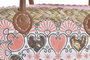 DKD Home Decor Bolso Capazo Mediterraneo Azul Rosa Seagrass 27 x 30 x 56 cm