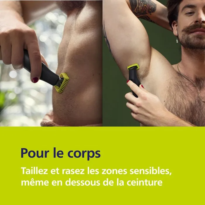 PHILIPS OneBlade Pro 360 Recortadora de barba y cuerpo con peine 14 en 1 y 2 cuchillas