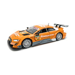 DEQUBE Audi RS 5 DTM Coche a Escala 1:32 de Metal Pull-Back, Color Naranja, Ref. D00412, Juguete para Niños +3 Años