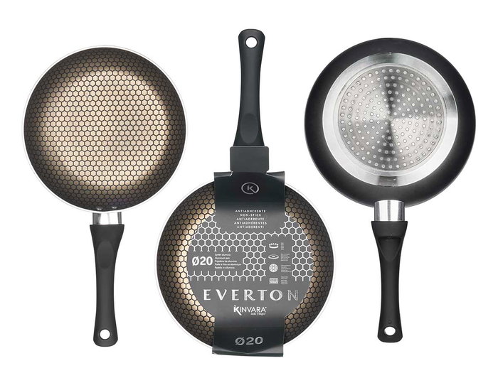 Kinvara Sarten Induccion Antiadherente Panel Abeja 20 cm (Set de 6)