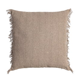 Cojín Marrón Algodón-Poliéster 60 X 60 cm (Set de 2)