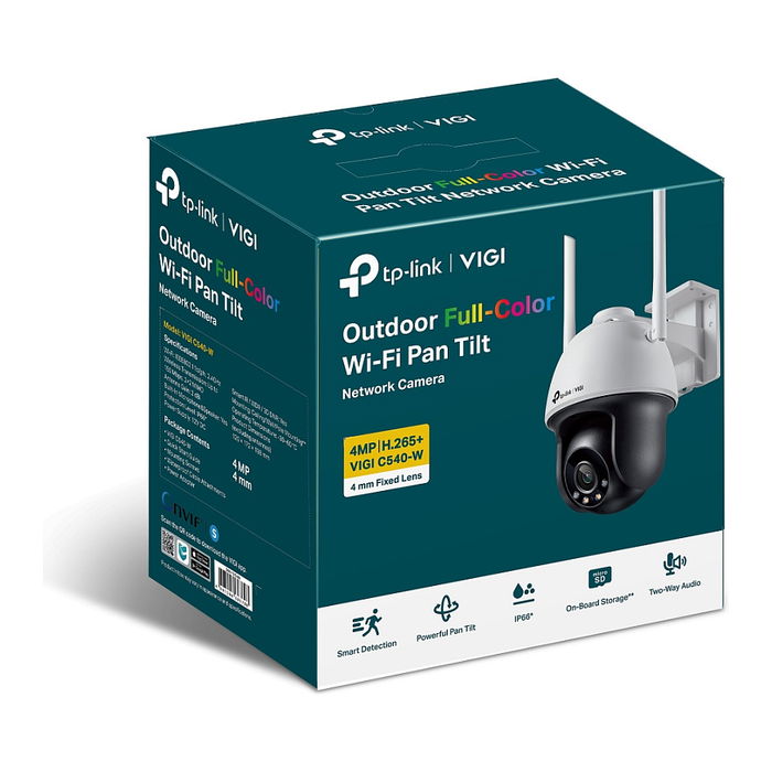 TP-LINK VIGI C540-W Cámara de vigilancia IP 4MP con lente 4mm, Blanco