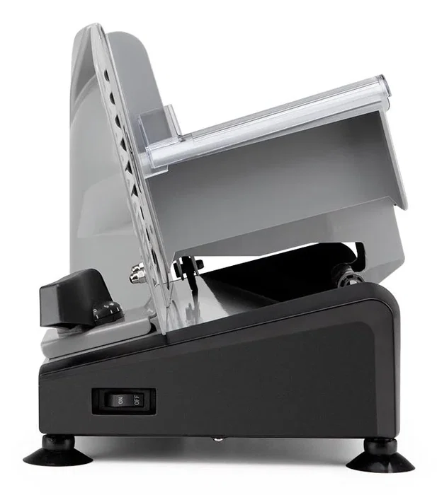 Orbegozo MS 4580 Cortafiambres Eléctrico 150W con Cuchilla de Acero Inoxidable de 190mm, Rebanadora, Ajuste de Grosor 0-15mm