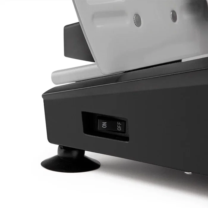 Orbegozo MS 4580 Cortafiambres Eléctrico 150W con Cuchilla de Acero Inoxidable de 190mm, Rebanadora, Ajuste de Grosor 0-15mm