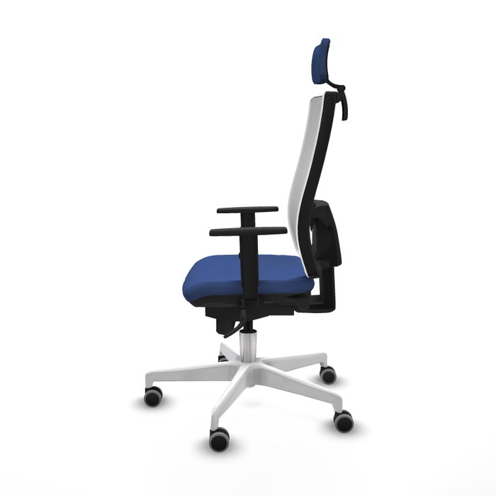 PIQUERAS Y CRESPO Silla de oficina Horna con mecanismo Sincro, Azul marino y Blanco PIQUERAS Y CRESPO Silla de oficina Horna con mecanismo Sincro, Azul marino y Blanco
