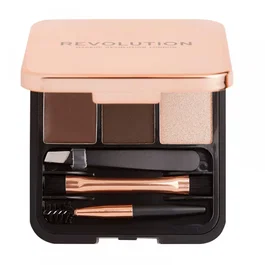 Makeup Revolution Brow Sculpt Paleta de cejas Marrón oscuro