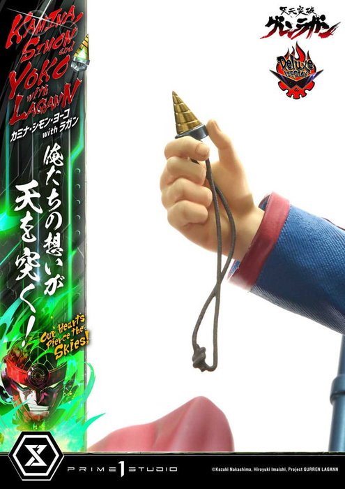 Prime 1 Studio Gurren Lagann Estatua Ultimate Premium Masterline 1/4 Kamina, Simon & Yoko con Lagann Deluxe Bonus Version