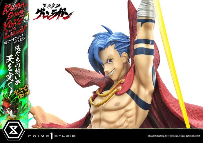 Prime 1 Studio Gurren Lagann Estatua Ultimate Premium Masterline 1/4 Kamina, Simon & Yoko con Lagann Deluxe Bonus Version