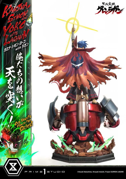 Prime 1 Studio Gurren Lagann Estatua Ultimate Premium Masterline 1/4 Kamina, Simon & Yoko con Lagann Deluxe Bonus Version