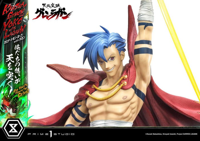 Prime 1 Studio Gurren Lagann Estatua Ultimate Premium Masterline 1/4 Kamina, Simon & Yoko con Lagann Deluxe Bonus Version
