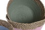DKD Home Decor Cesta Seagrass Algodón Surtido 26x26x12 cm