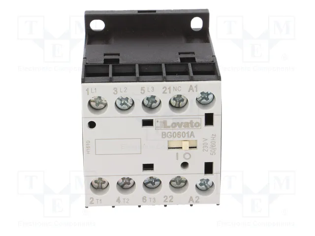 LOVATO ELECTRIC Contactor BG 3-polar 6A 230VAC LOVATO ELECTRIC Contactor BG 3-polar 6A 230VAC