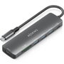 Aisens USB-C Dock 7 en 1 ASUC-7P025-GR Gris