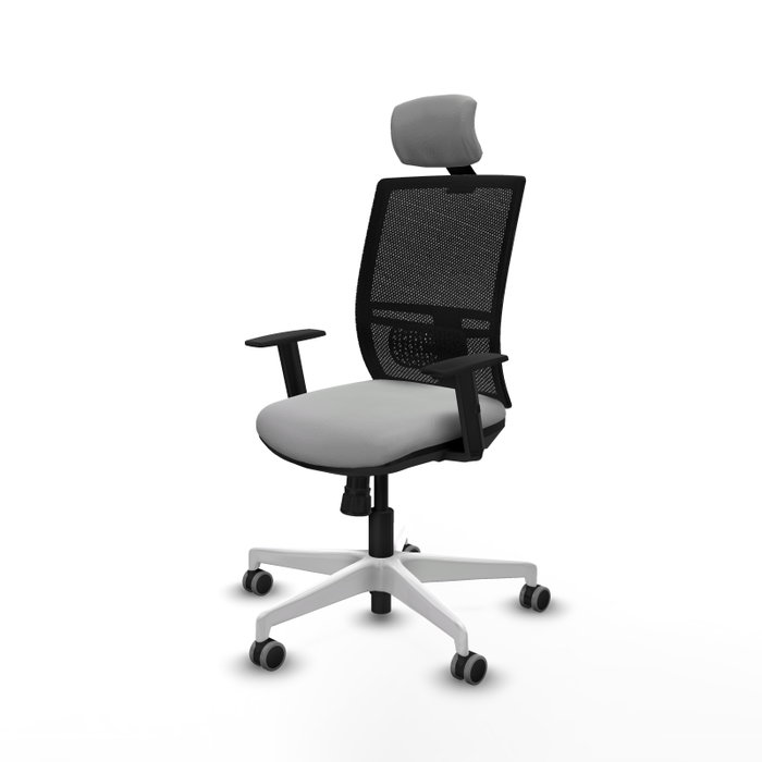 PIQUERAS Y CRESPO Silla de oficina Yunquera con mecanismo Sincro, Gris claro y Negro PIQUERAS Y CRESPO Silla de oficina Yunquera con mecanismo Sincro, Gris claro y Negro