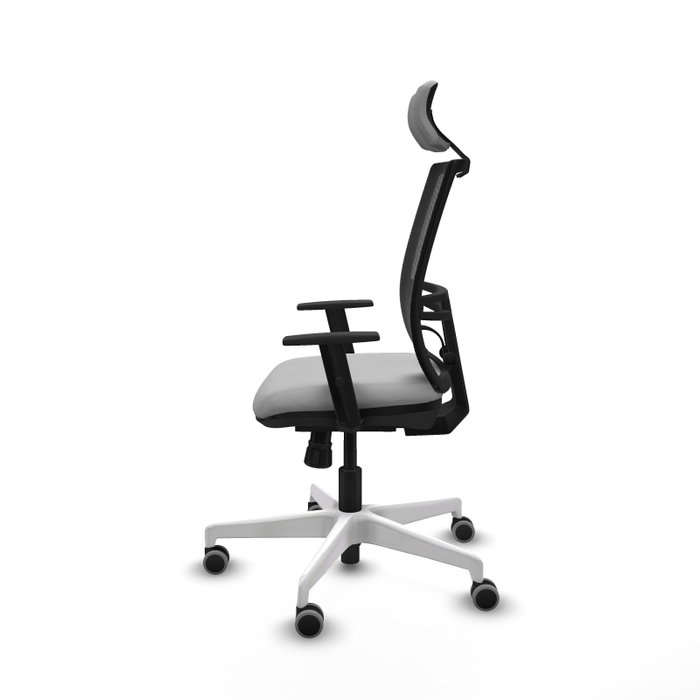 PIQUERAS Y CRESPO Silla de oficina Yunquera con mecanismo Sincro, Gris claro y Negro PIQUERAS Y CRESPO Silla de oficina Yunquera con mecanismo Sincro, Gris claro y Negro