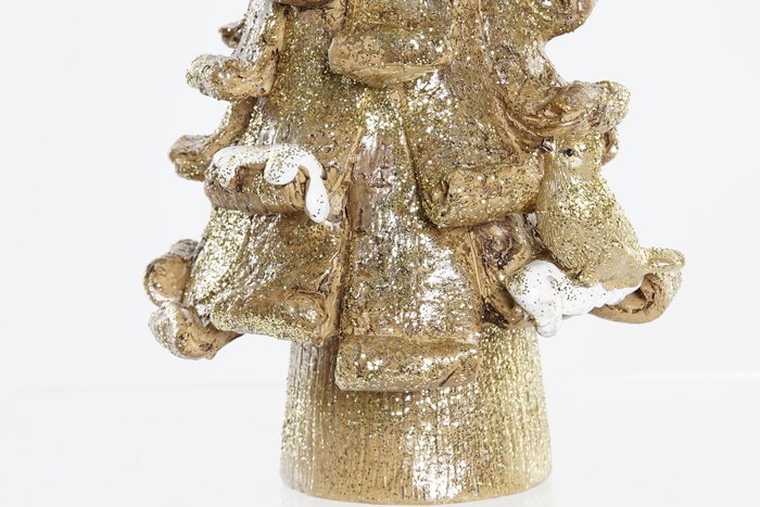 DKD Home Decor Figura de Árbol Dorado en Resina