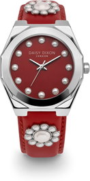 Daisy Dixon Reloj DD136PS con correa de cuero roja