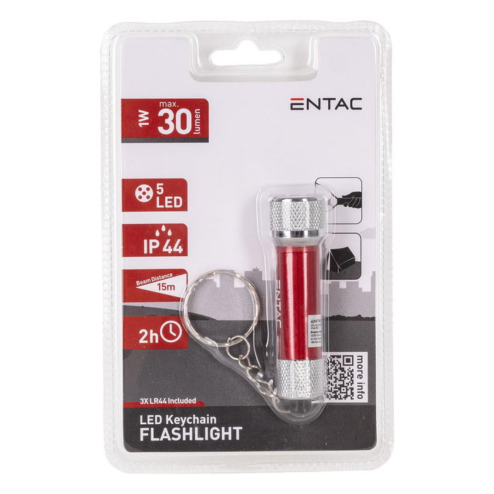 ENTAC Linterna de llavero EFL-5LED-KC-R Rojo ENTAC Linterna de llavero EFL-5LED-KC-R Rojo