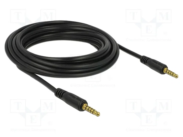 DeLOCK 85699 Cable de audio de 3,5 mm 5 pines, 5 m, Negro