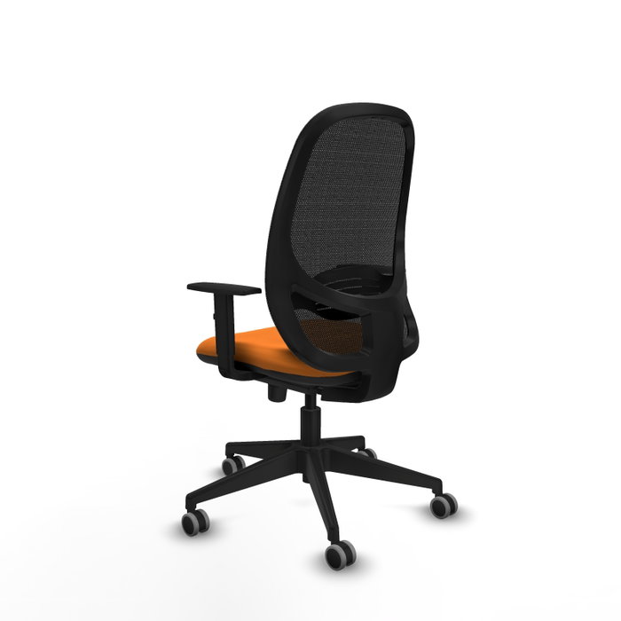 PIQUERAS Y CRESPO Silla de oficina Cilanco Naranja y Negro