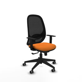 PIQUERAS Y CRESPO Silla de oficina Cilanco Naranja y Negro