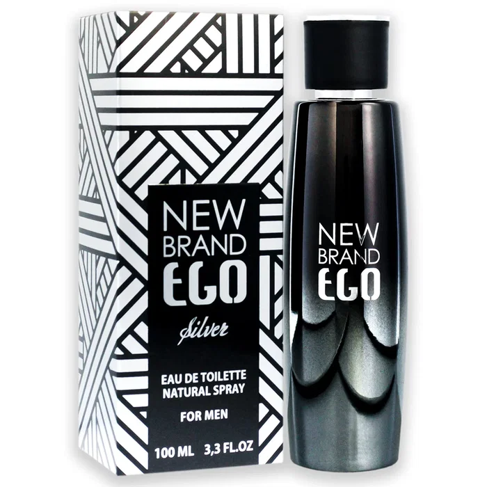 New Brand Parfums Ego Silver Eau de Toilette 100ml Spray