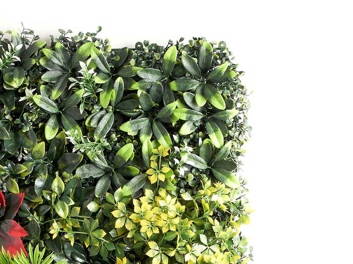 Ibergarden Jardín Vertical Hoja Roja 54x54x3 cm Plástico Verde y Rojo (Set de 10)