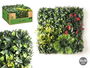 Ibergarden Jardín Vertical Hoja Roja 54x54x3 cm Plástico Verde y Rojo (Set de 10)