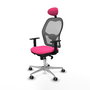 PIQUERAS Y CRESPO Silla de oficina Jorquera Rosa y Gris