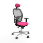 PIQUERAS Y CRESPO Silla de oficina Jorquera Rosa y Gris