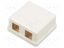 GOOBAY Carcasa Keystone Blanca de 2 Puertos