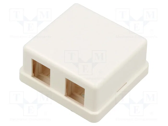 GOOBAY Carcasa Keystone Blanca de 2 Puertos GOOBAY Carcasa Keystone Blanca de 2 Puertos