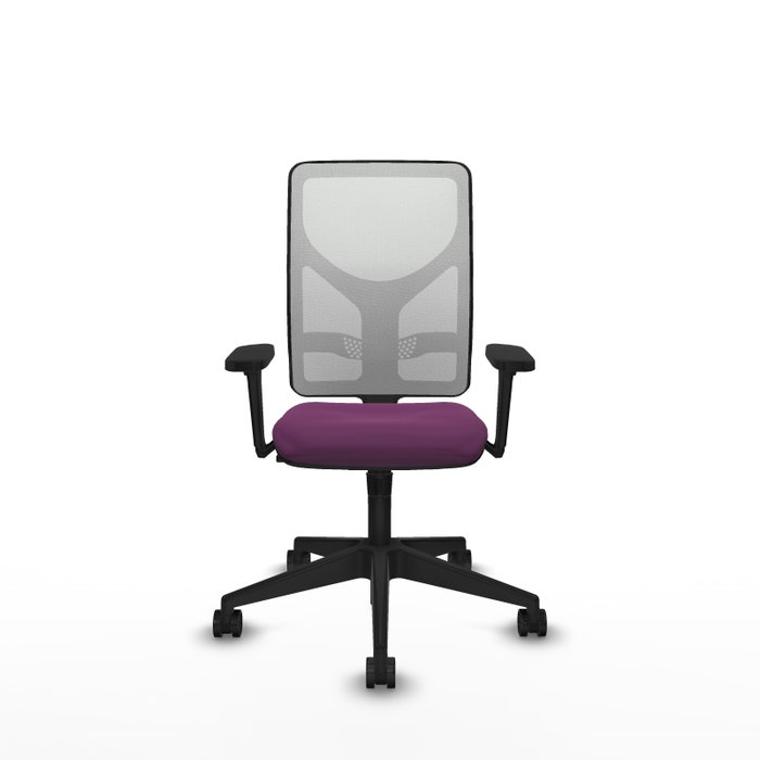 PIQUERAS Y CRESPO Silla de oficina Motilla con mecanismo Sincro, Morado y Blanco