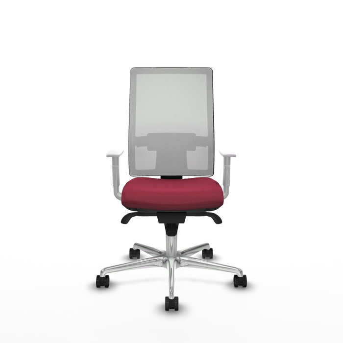 PIQUERAS Y CRESPO Silla de oficina Horna con mecanismo Sincro, Granate y Blanco PIQUERAS Y CRESPO Silla de oficina Horna con mecanismo Sincro, Granate y Blanco