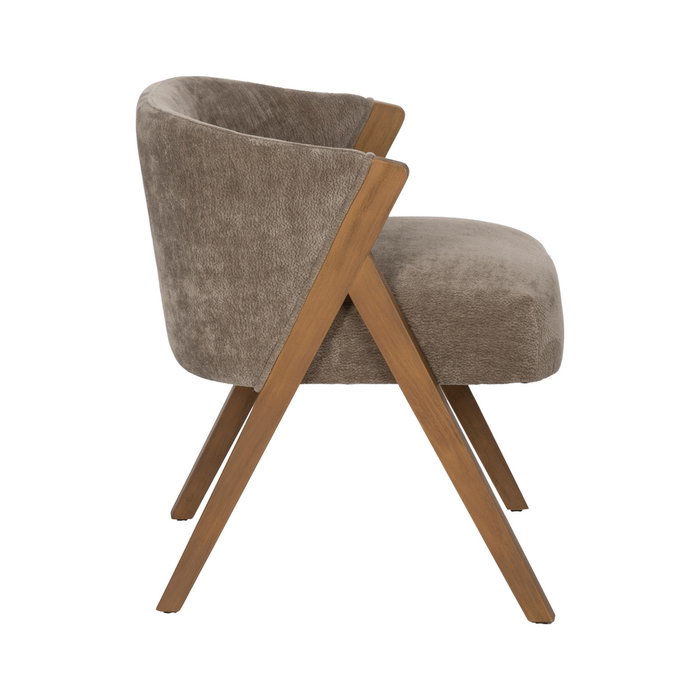 Silla Taupe Madera de Abedul Salón 58 X 59,50 X 68,50 cm
