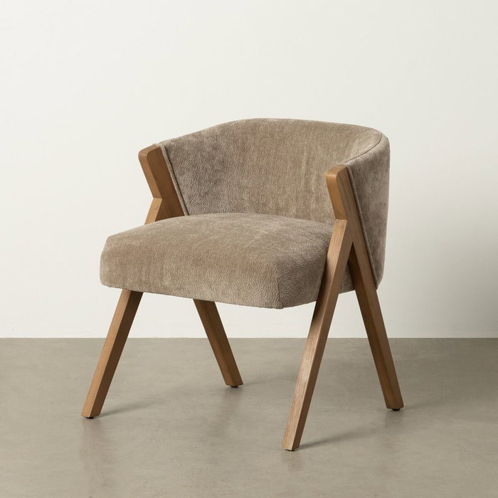 Ixia Silla Taupe Madera de Abedul Salón Ixia Silla Taupe Madera de Abedul Salón